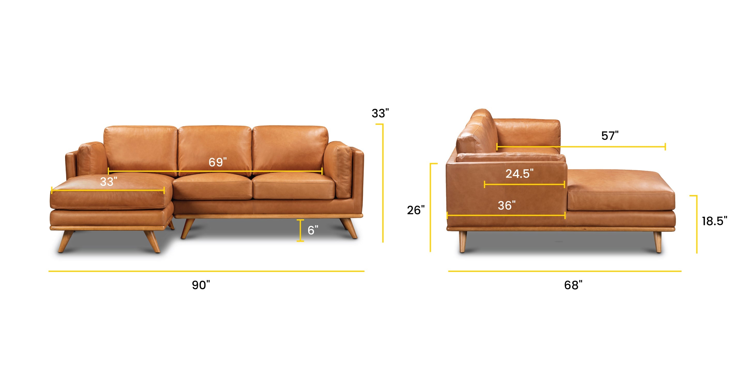 Cadiz Left-facing Sectional Sofa
