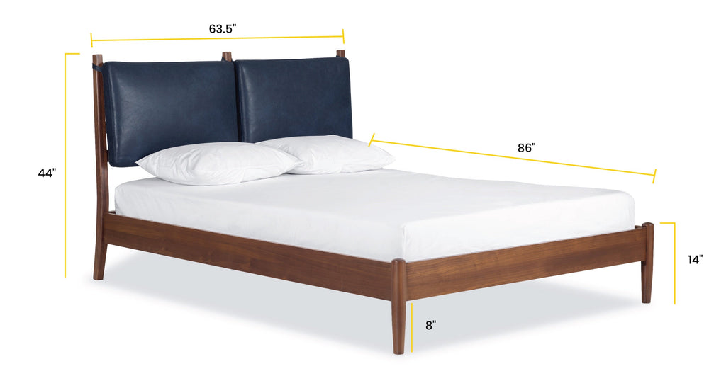 Truro Bed with Leather Cushions