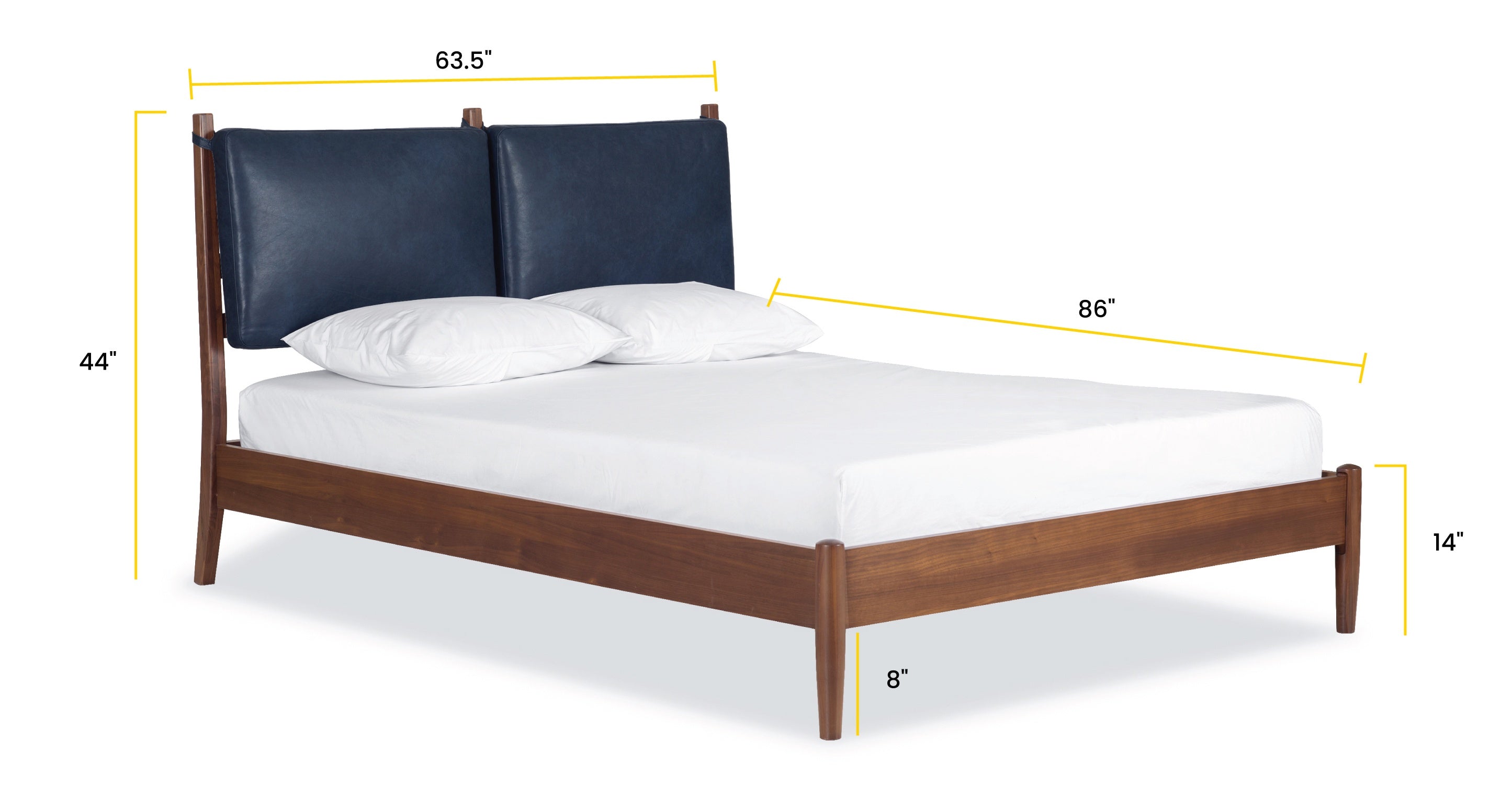 Truro Bed with Leather Cushions