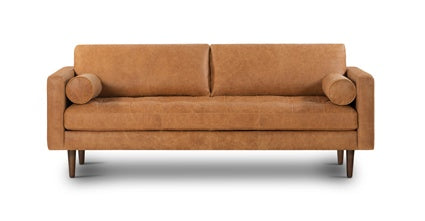 Napa Leather Sofa 88.5”