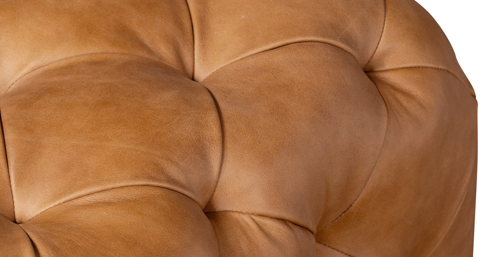 Turin Ottoman with Wood Legs