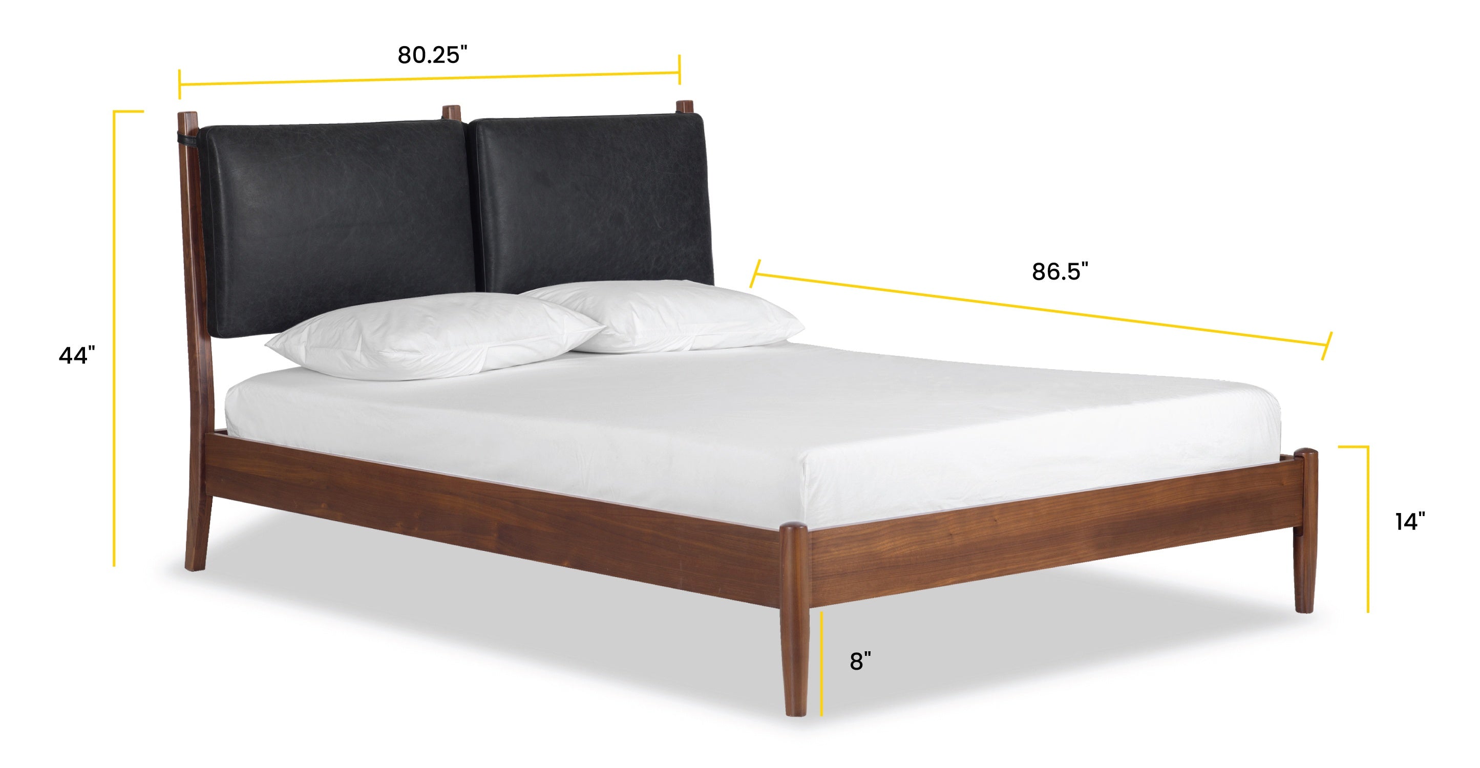 Truro Bed with Leather Cushions