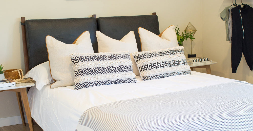 Truro Bed with Leather Cushions