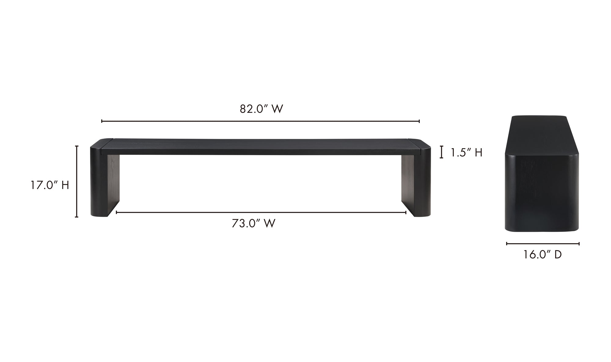 Post Large Dining Bench