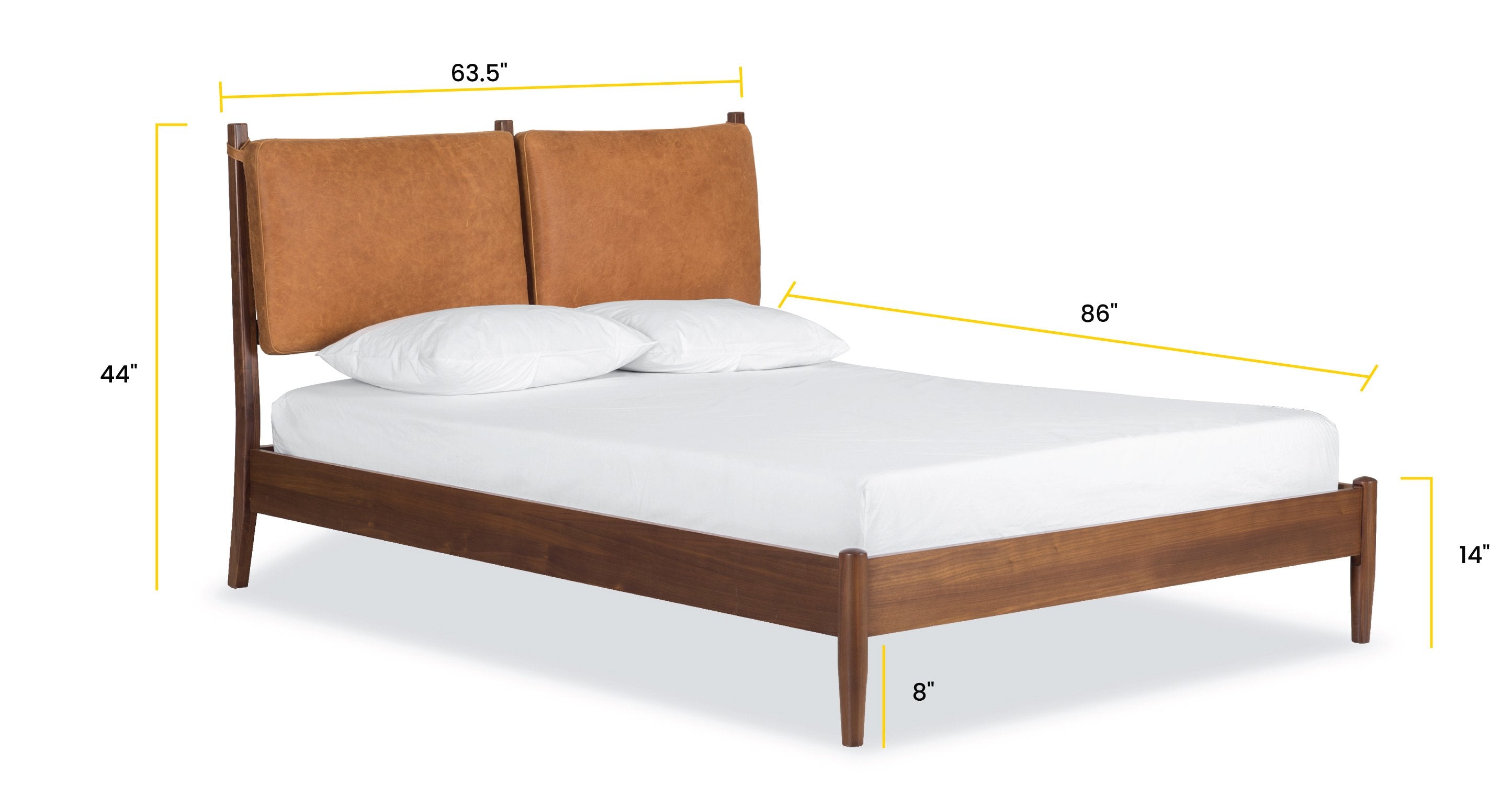 Truro Bed with Leather Cushions