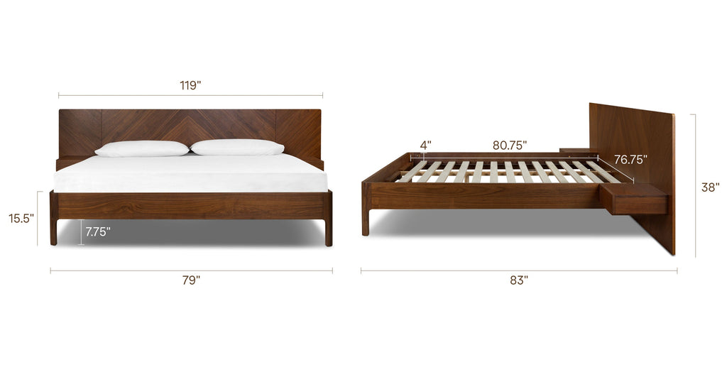 Amalfi Low Profile Bed with Nightstands