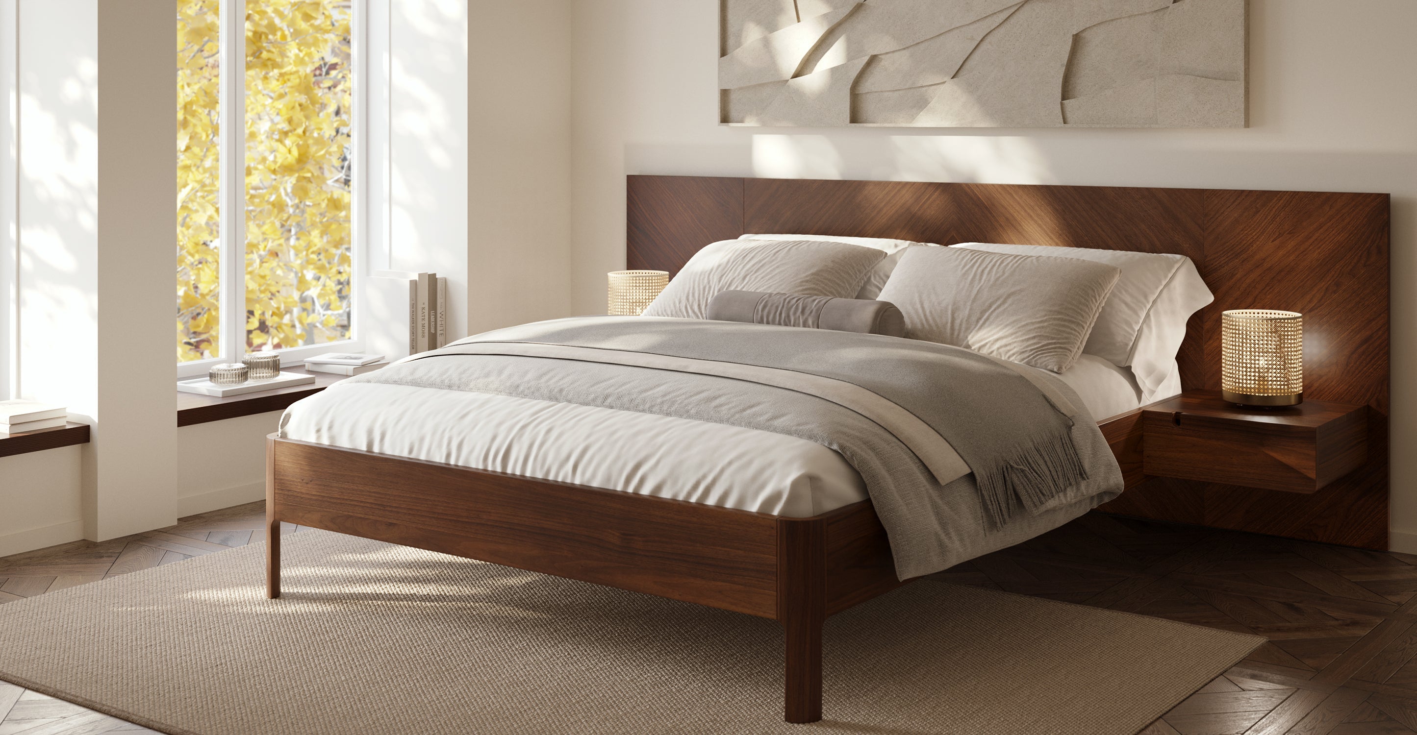 Amalfi Low Profile Bed with Nightstands
