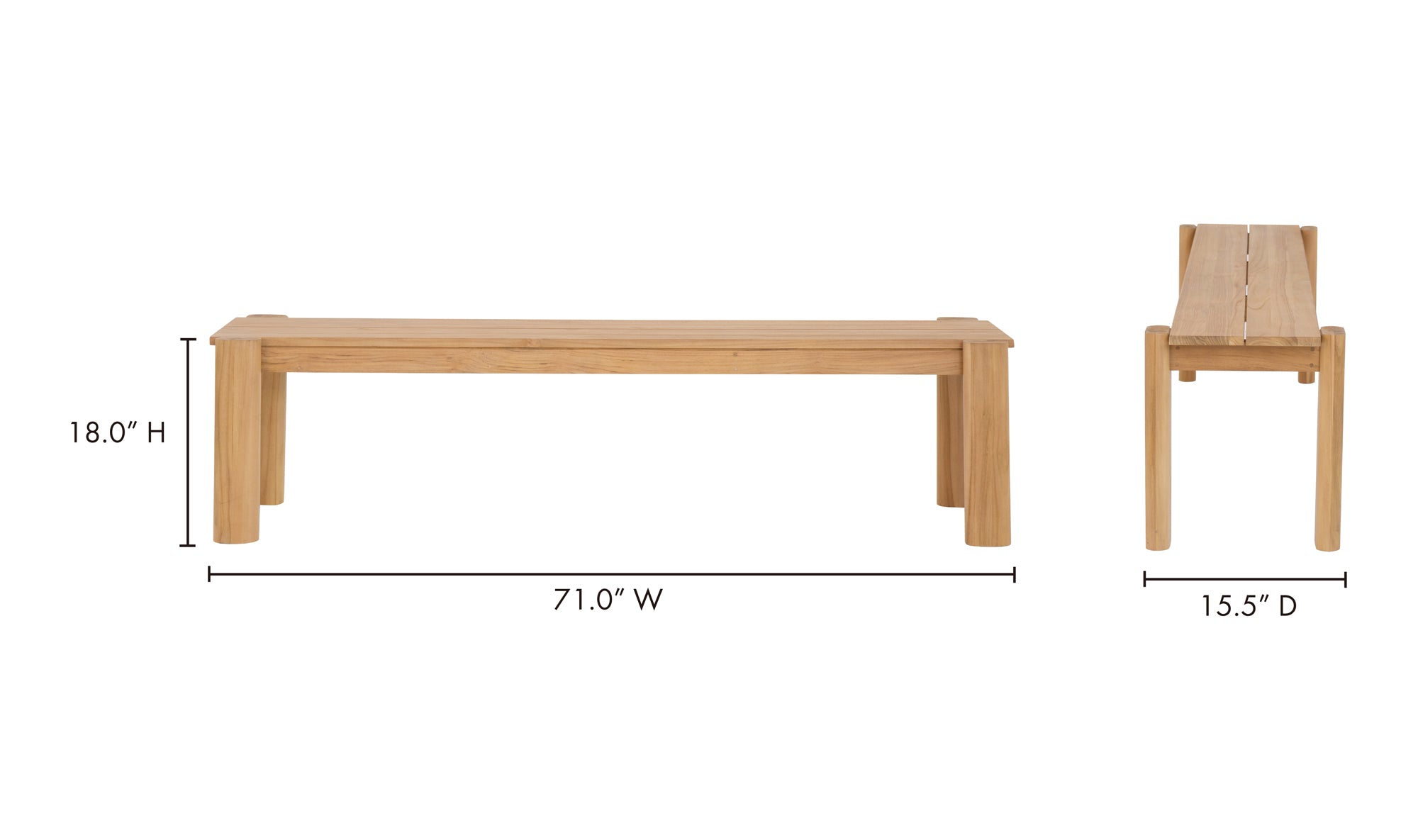 Tempo Outdoor Dining Bench