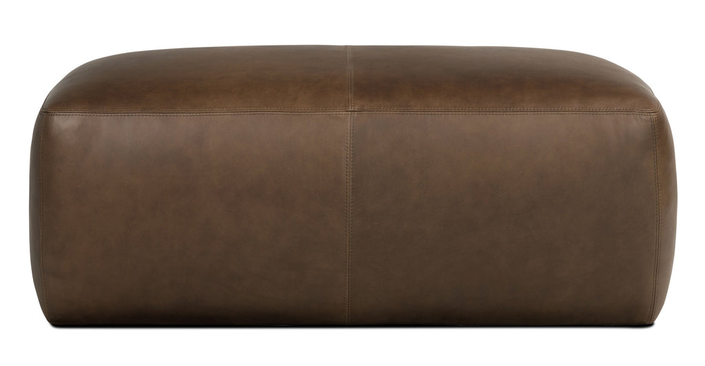 Denver Leather Ottoman