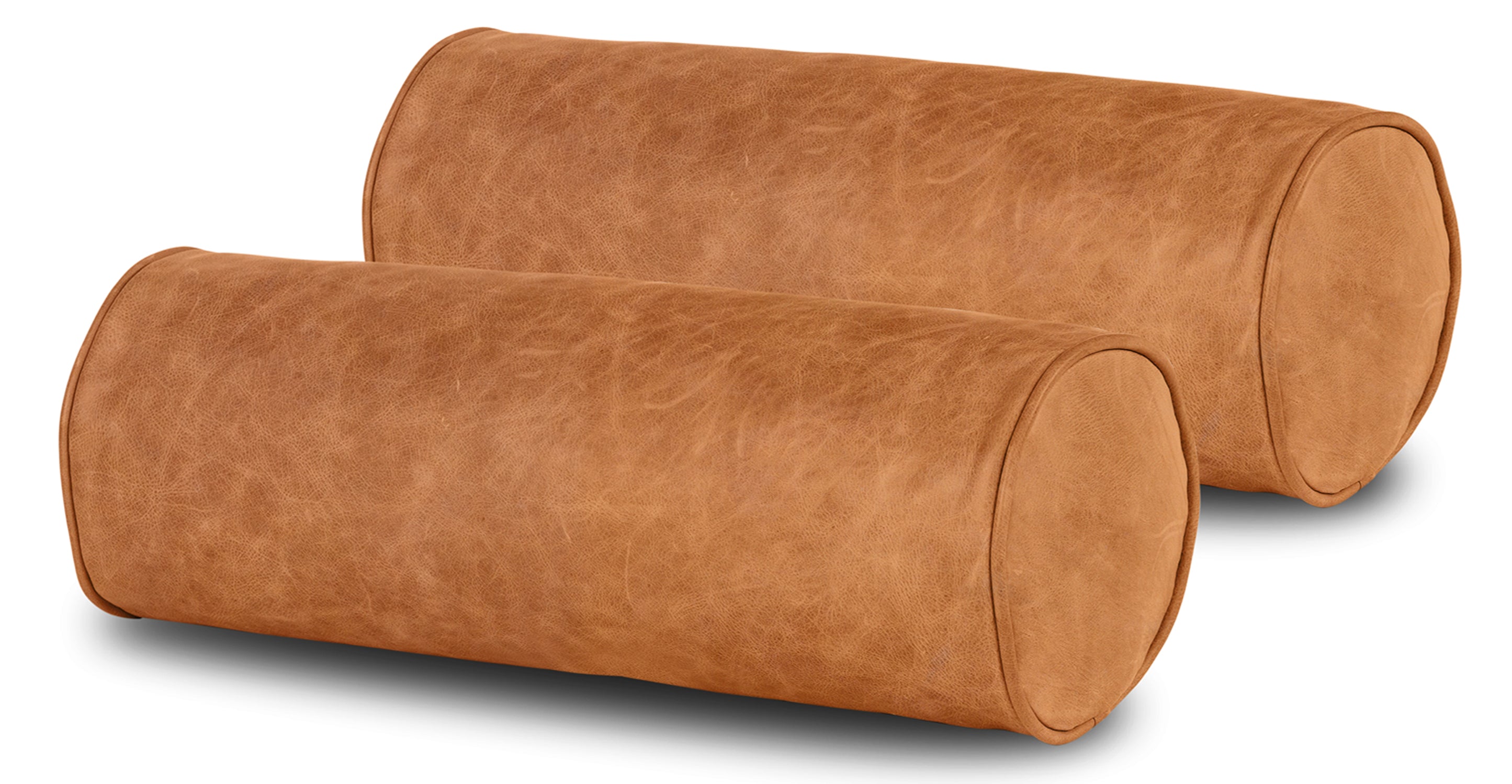 Napa Leather Bolster Pillow Set