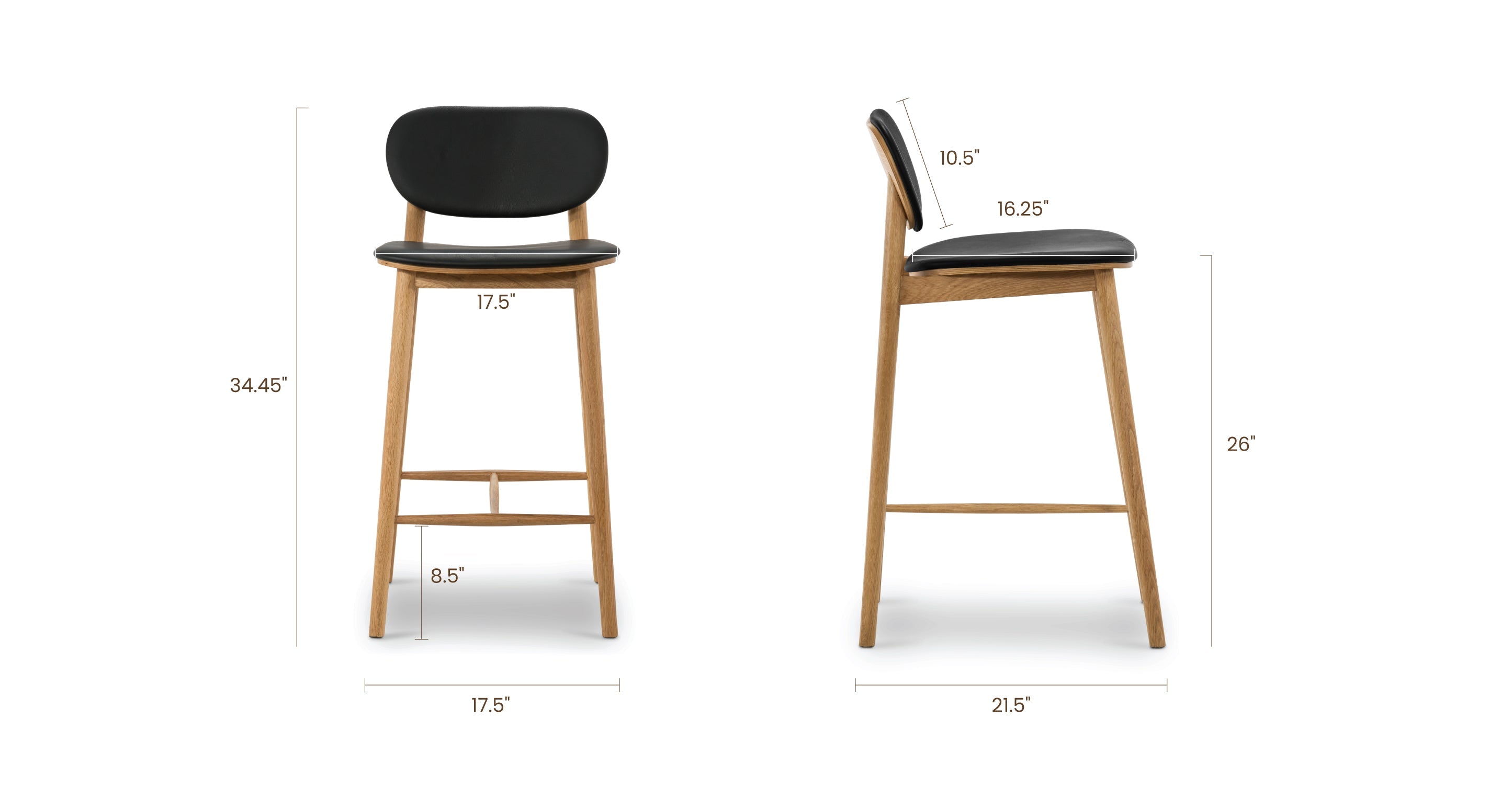 Bonato Leather Counter Stool