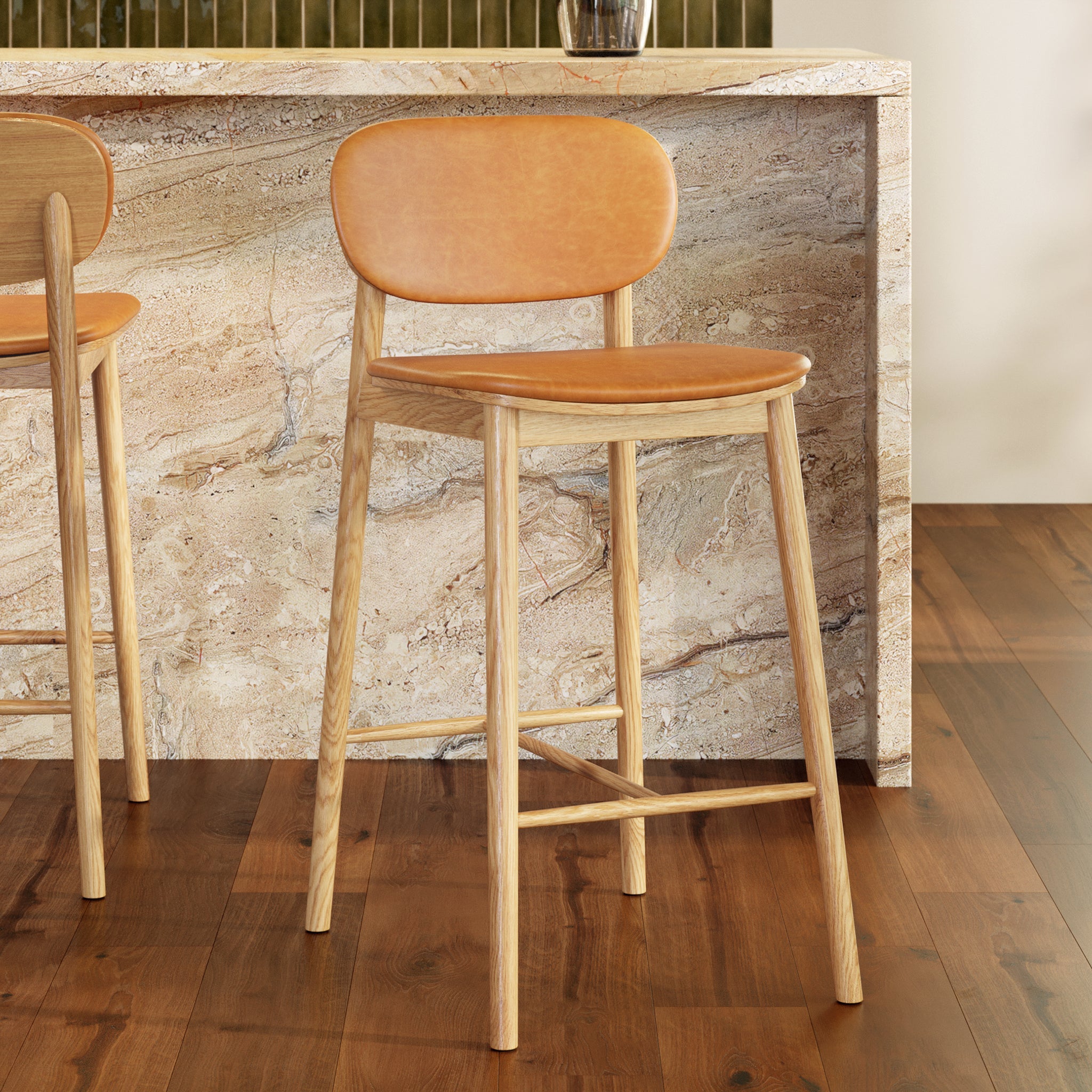 Bonato Leather Counter Stool