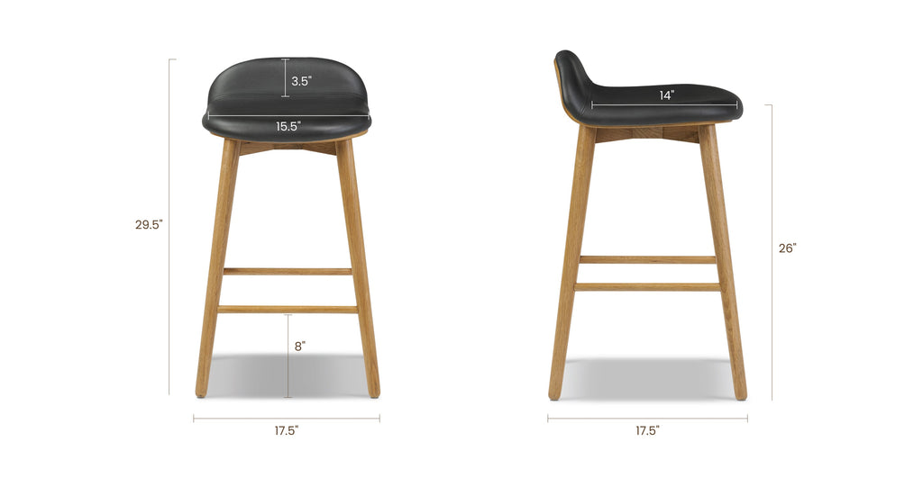 Notello Leather Counter Stool