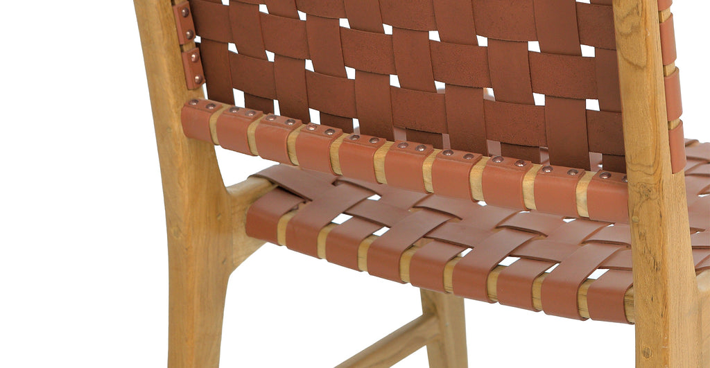 Banda Teak & Leather Dining Chair