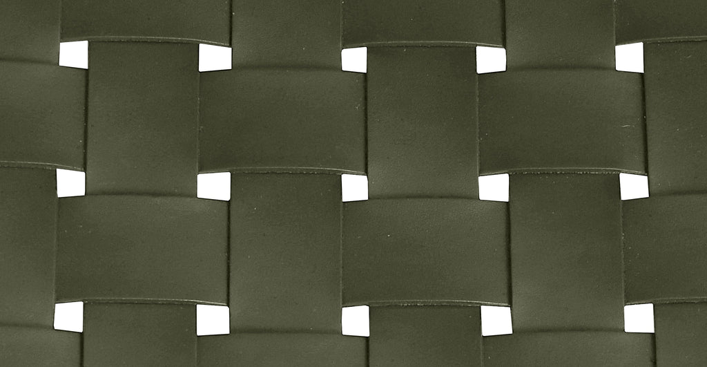 Banda Teak & Woven Leather Counter Height Stool