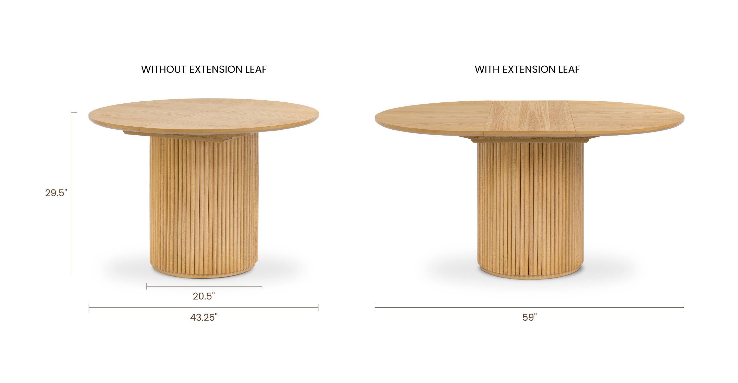 Ronda Extension Dining Table (43-59)