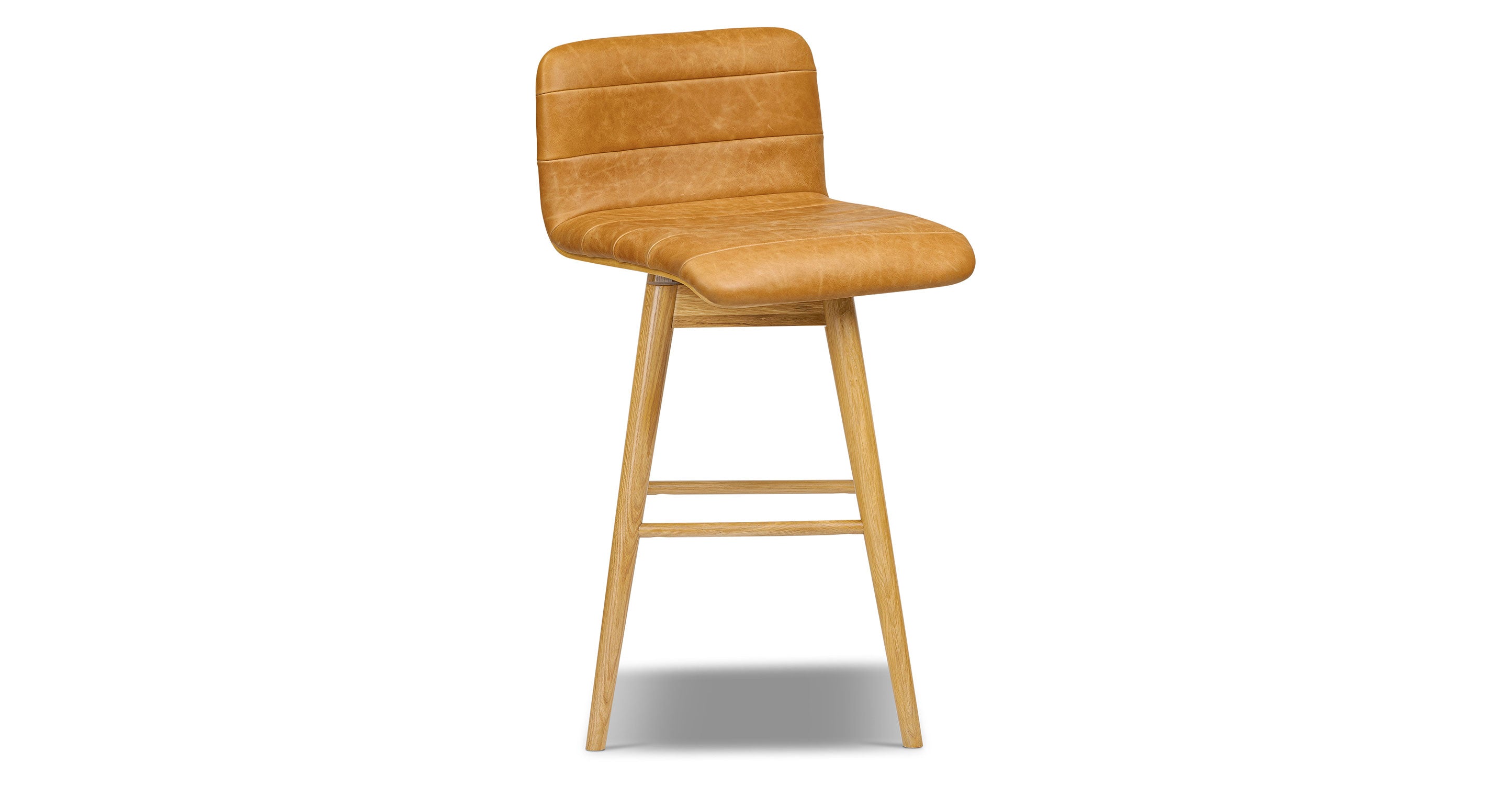 Bassano Leather Swivel Counter Stool