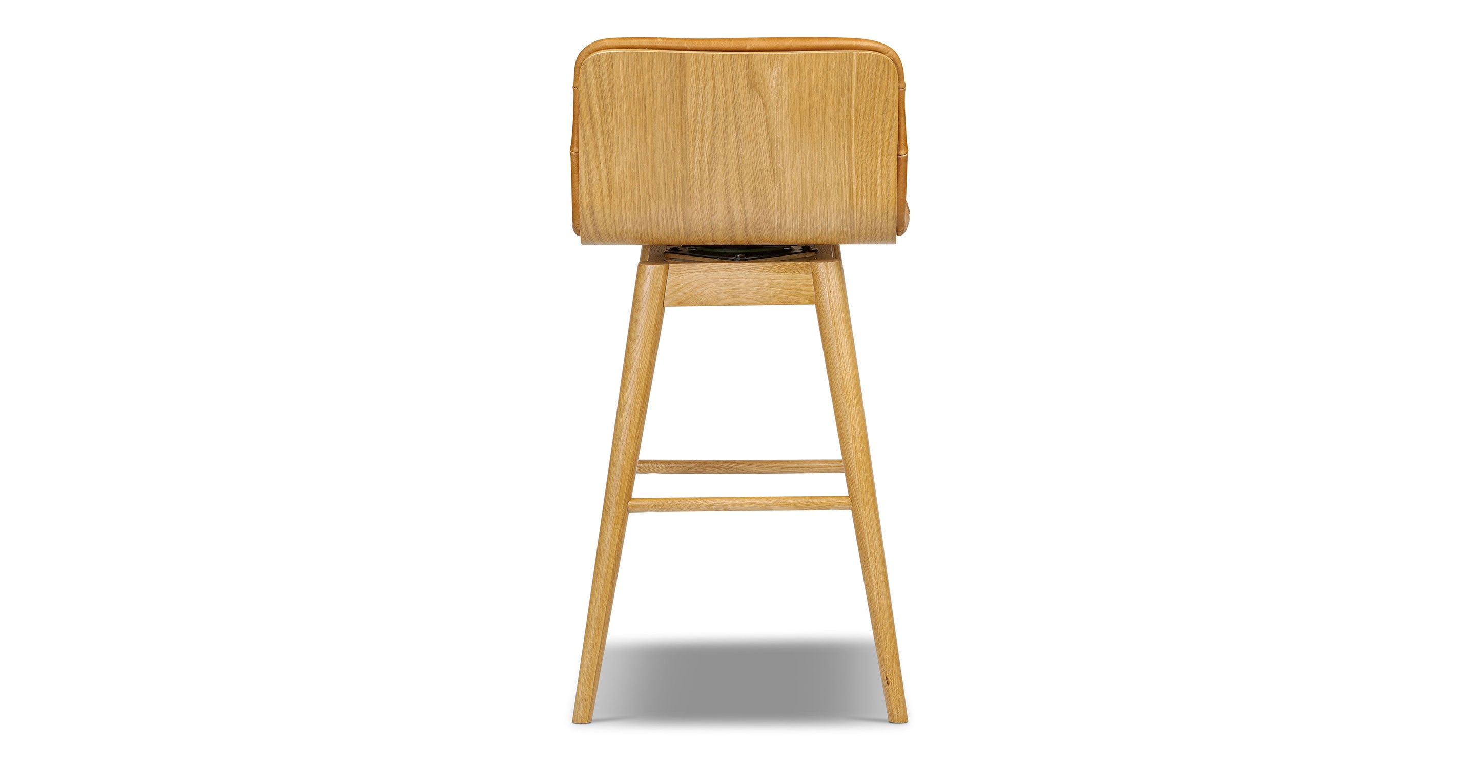 Bassano Leather Swivel Counter Stool