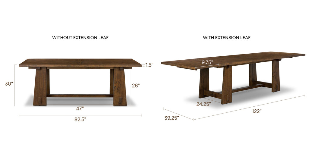 Combe Extension Dining Table (82.5 - 122)