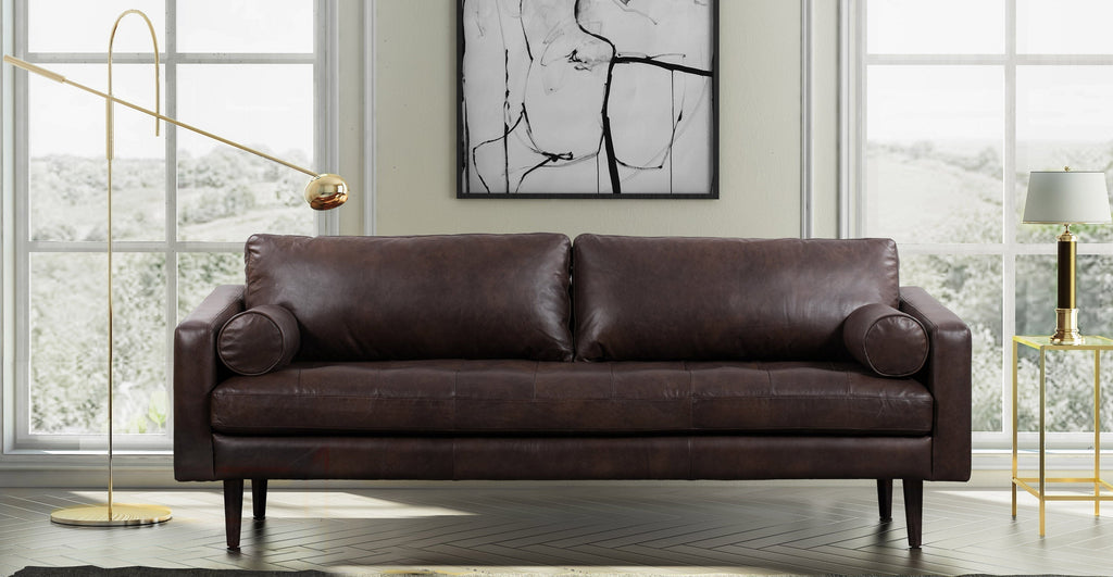 Napa Leather Sofa 88.5”