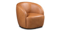 Alma Leather Swivel Chair