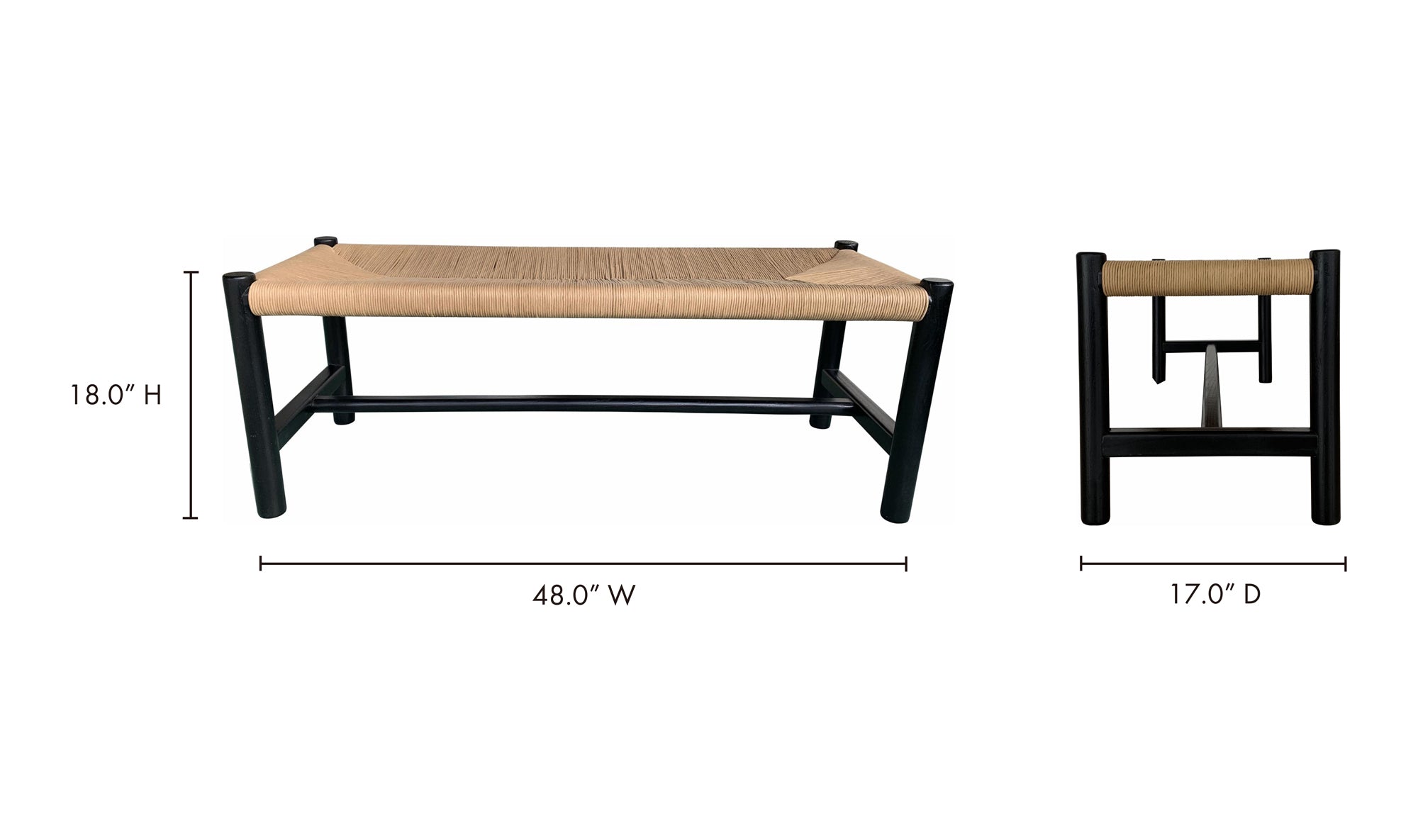Hawthorn Small Bench