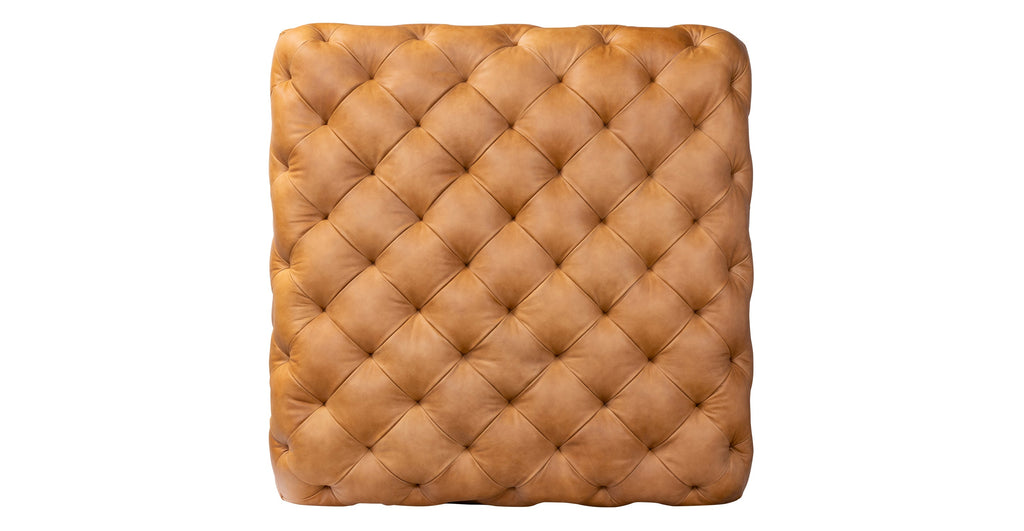 Turin Ottoman with Wood Legs