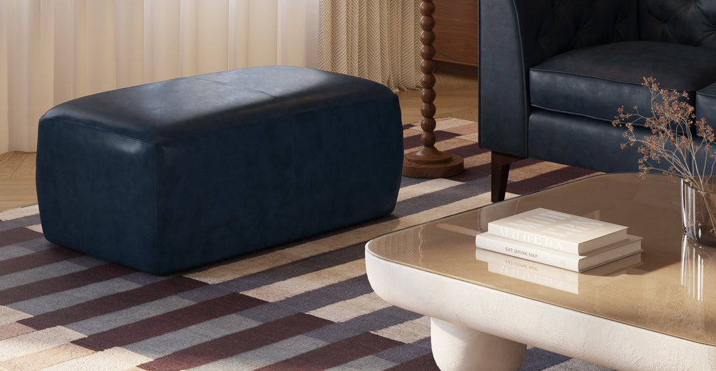 Denver Leather Ottoman