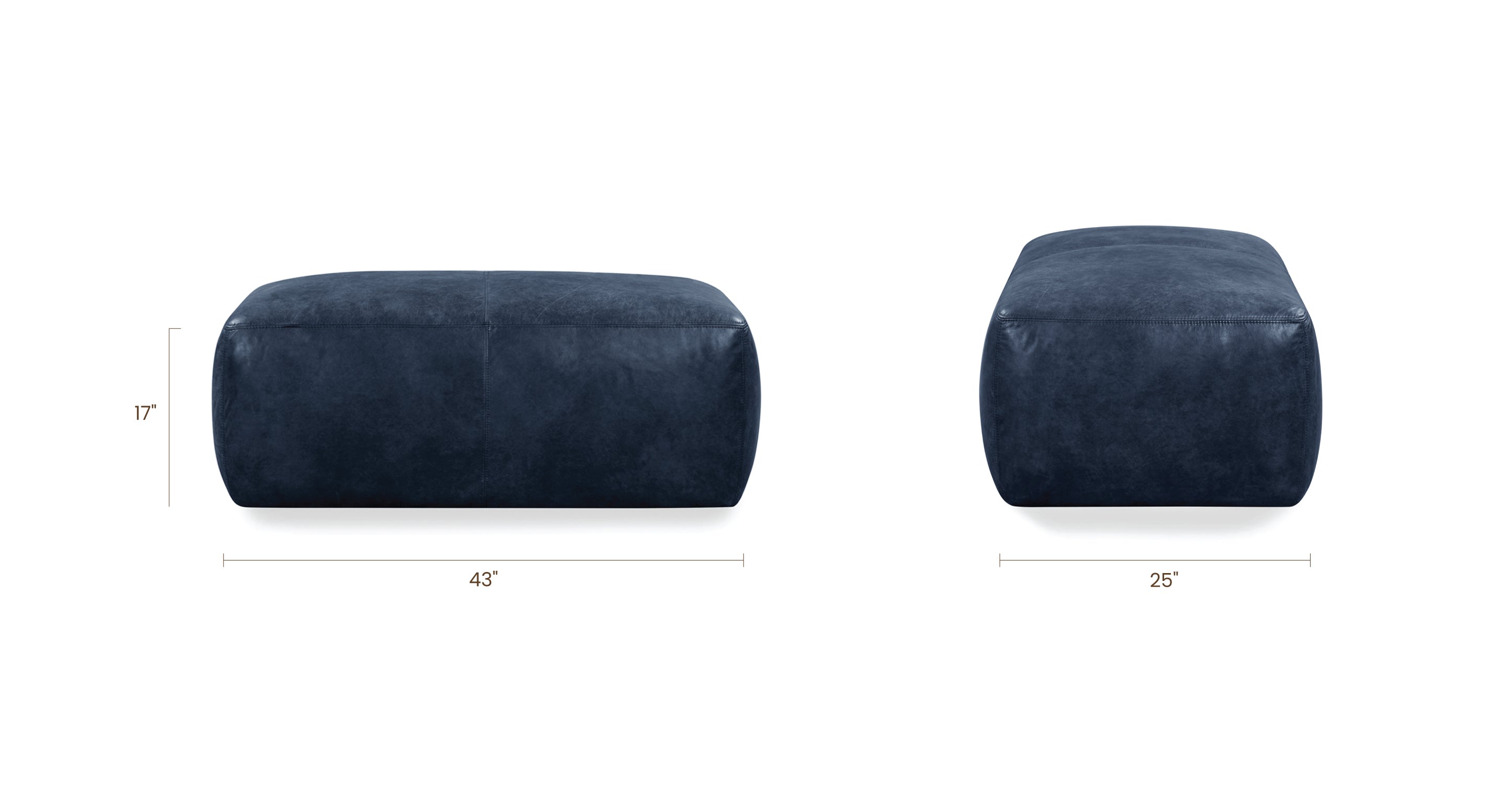 Denver Leather Ottoman