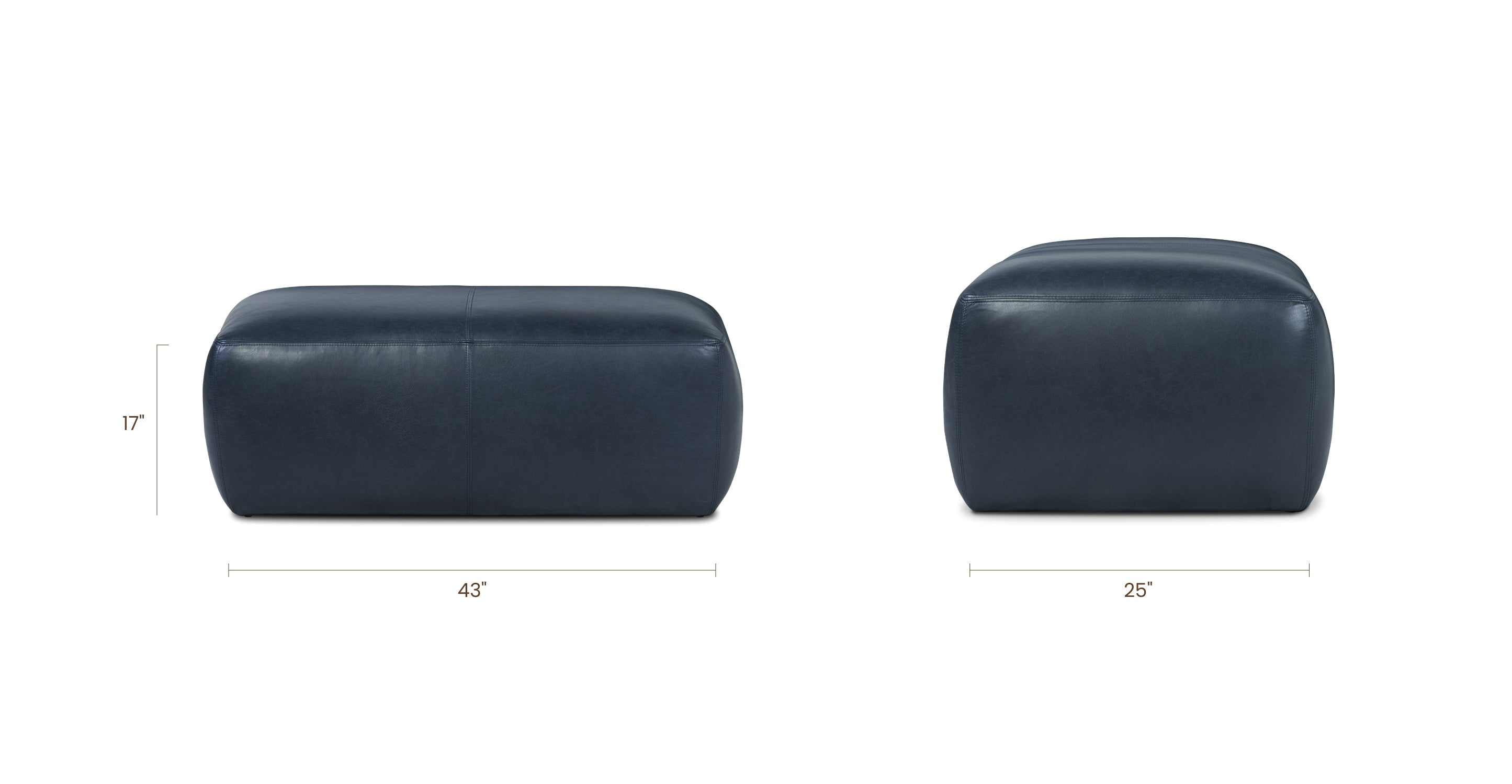 Denver Leather Ottoman