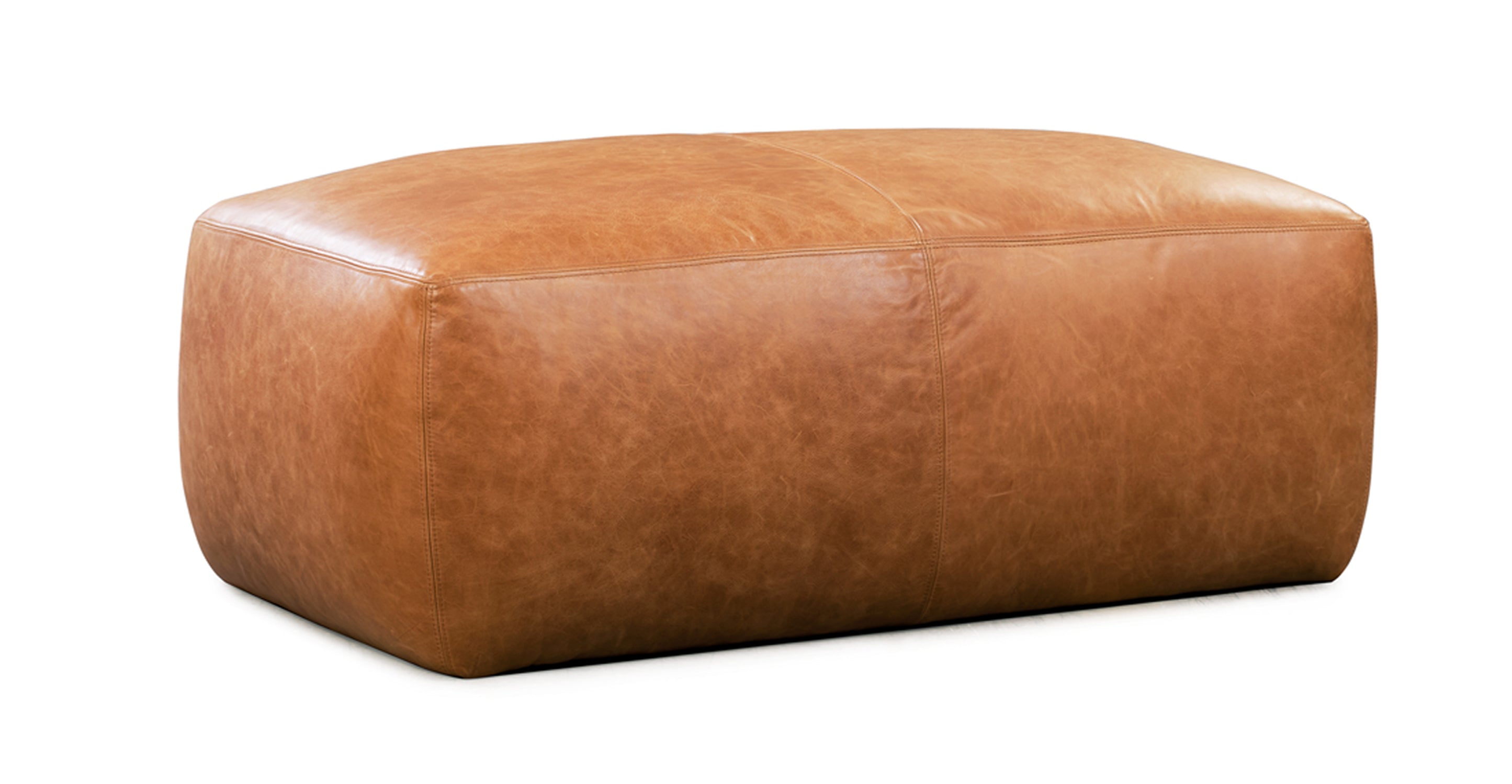 Denver Leather Ottoman