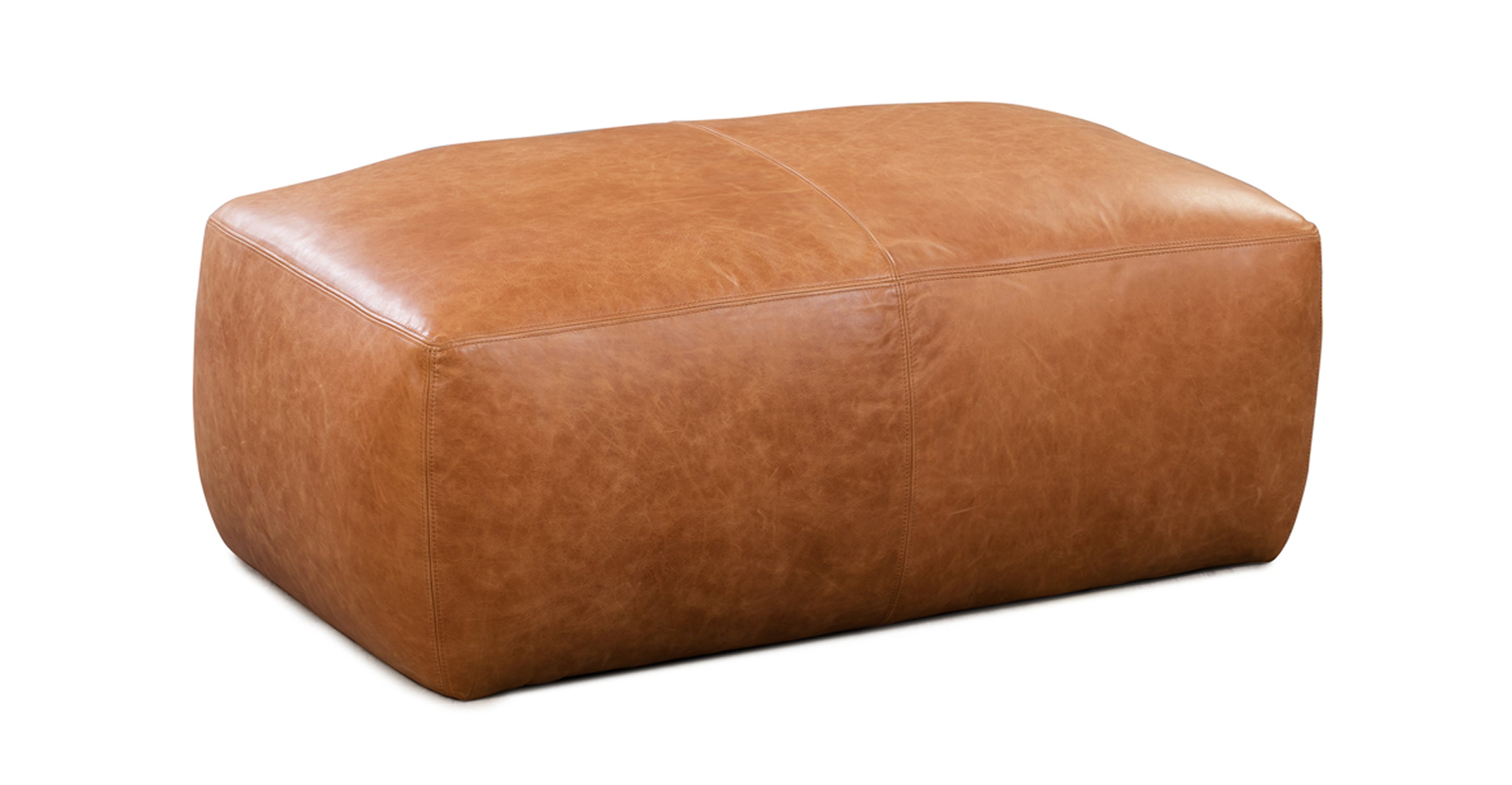 Denver Leather Ottoman