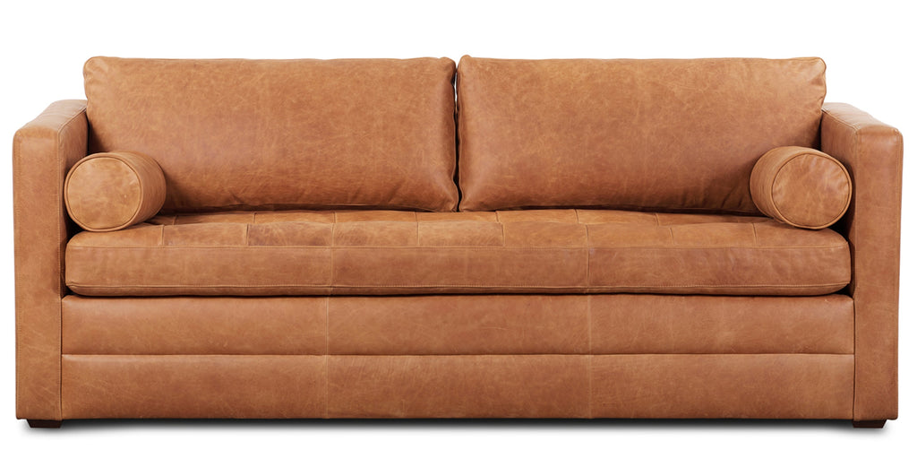 Napa 82 Leather Pull-Out Convertible Sleeper Sofa