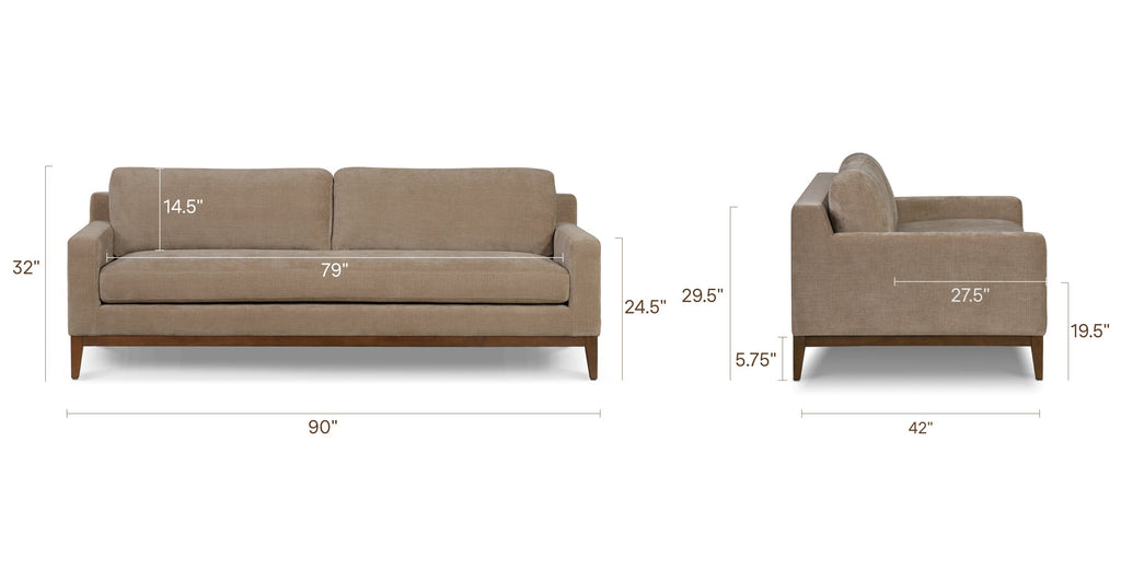 Zyon 90 Fabric Sofa