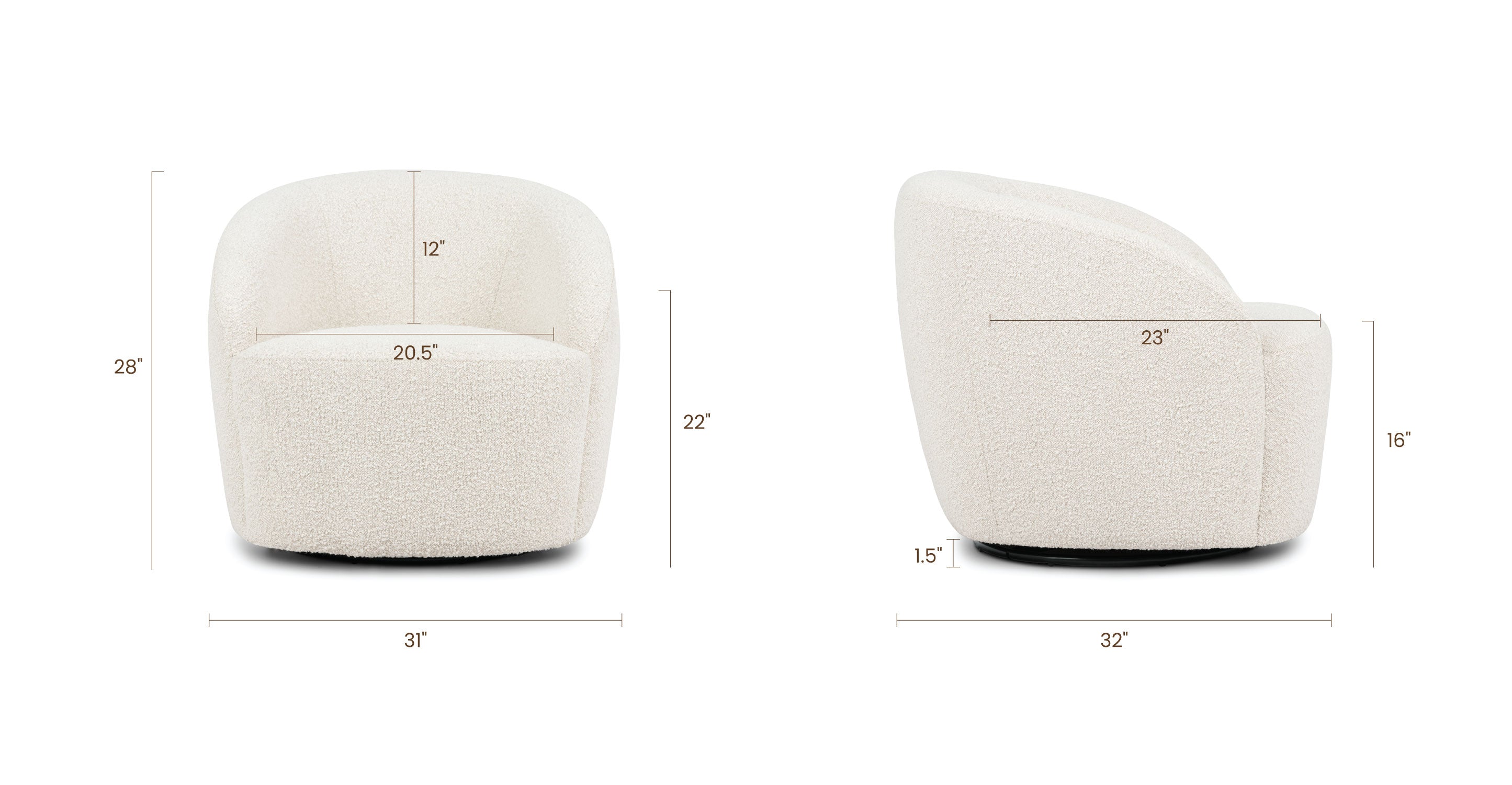 Alma Swivel Lounge Chair