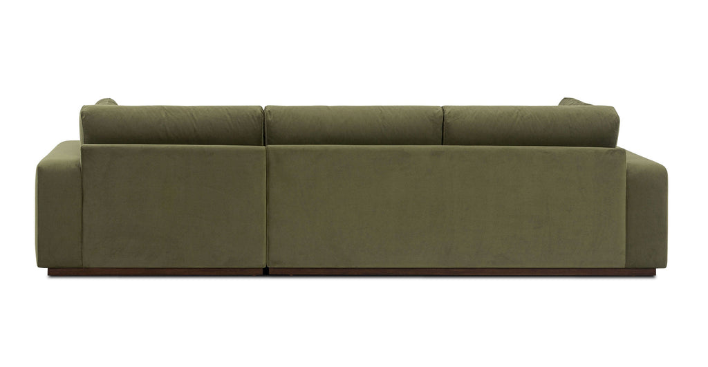Malaga Velvet Right-Facing Sectional Sofa