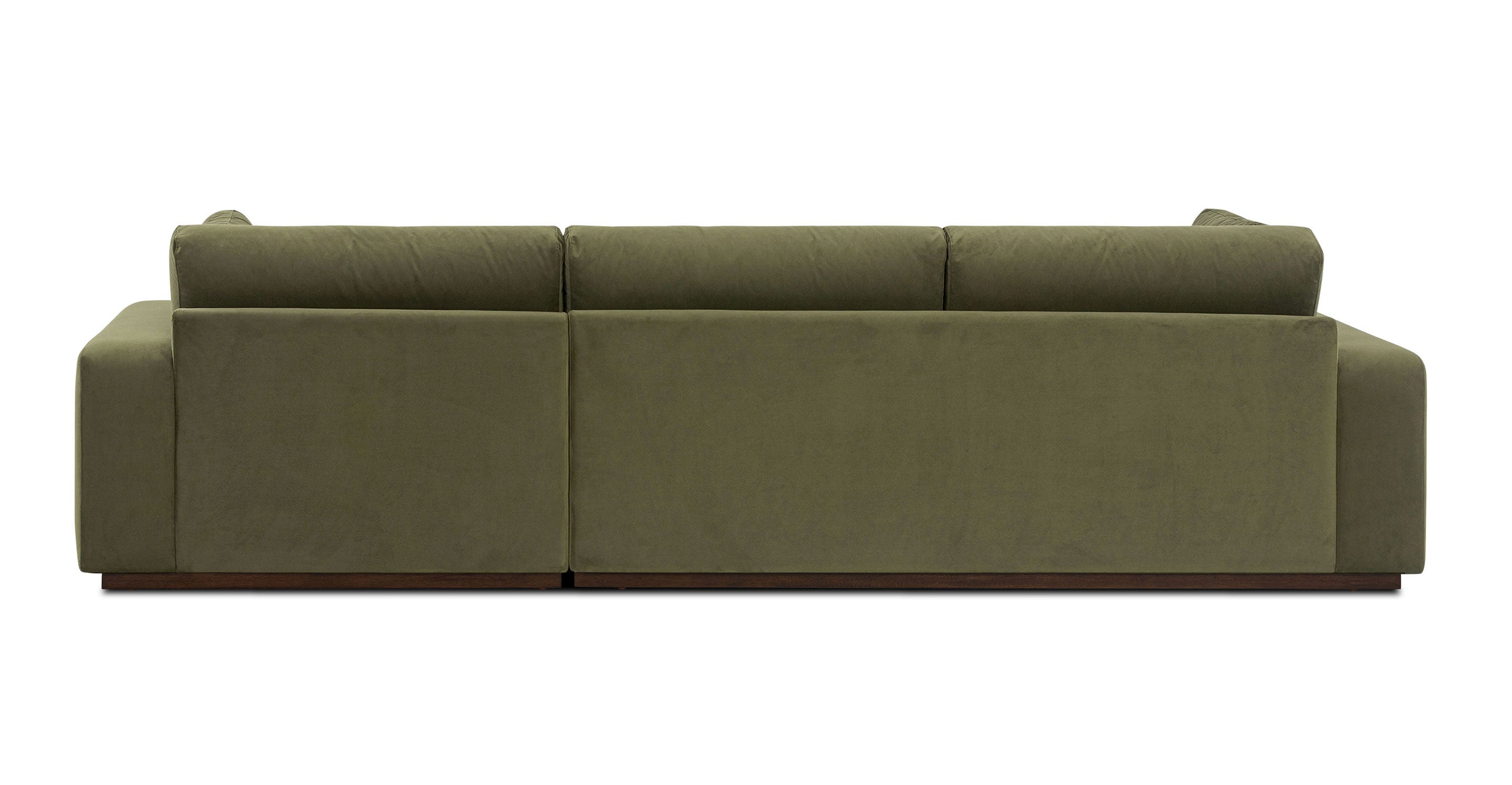 Malaga Velvet Right-Facing Sectional Sofa