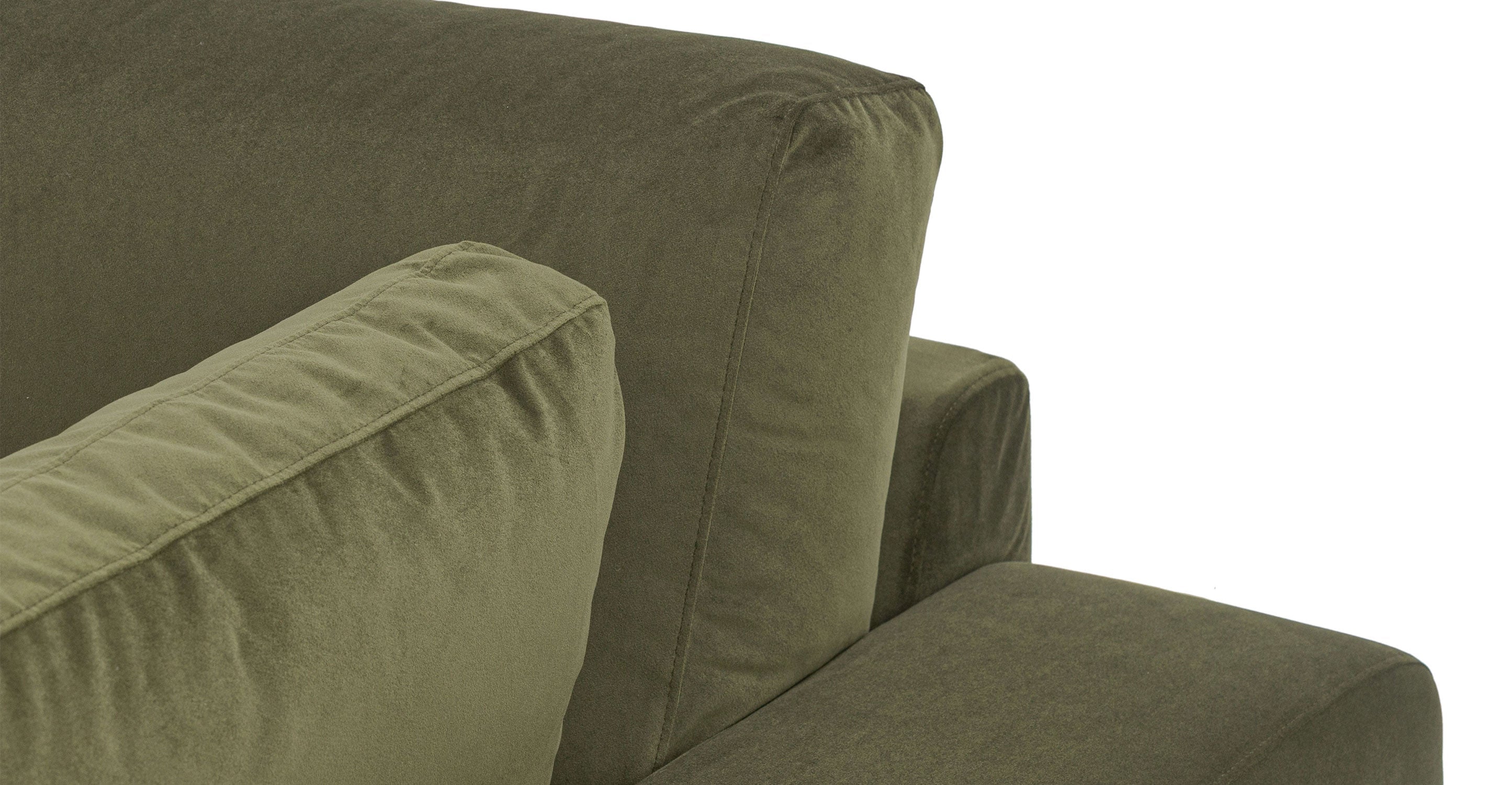 Malaga Velvet Right-Facing Sectional Sofa