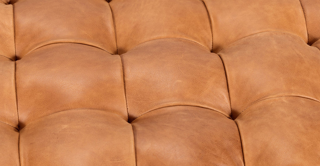 Turin Leather Ottoman