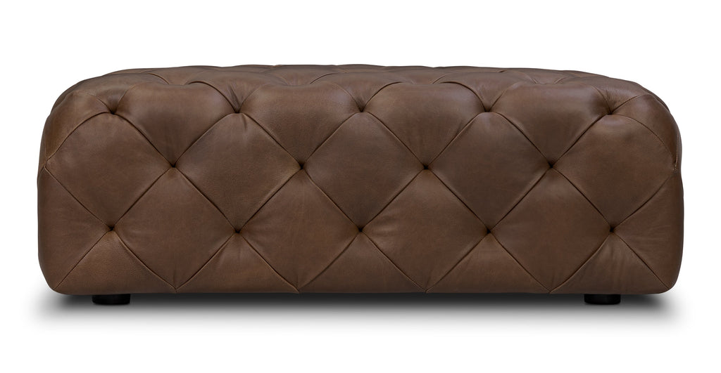 Turin Leather Ottoman