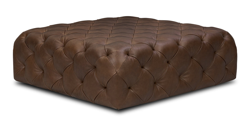Turin Leather Ottoman