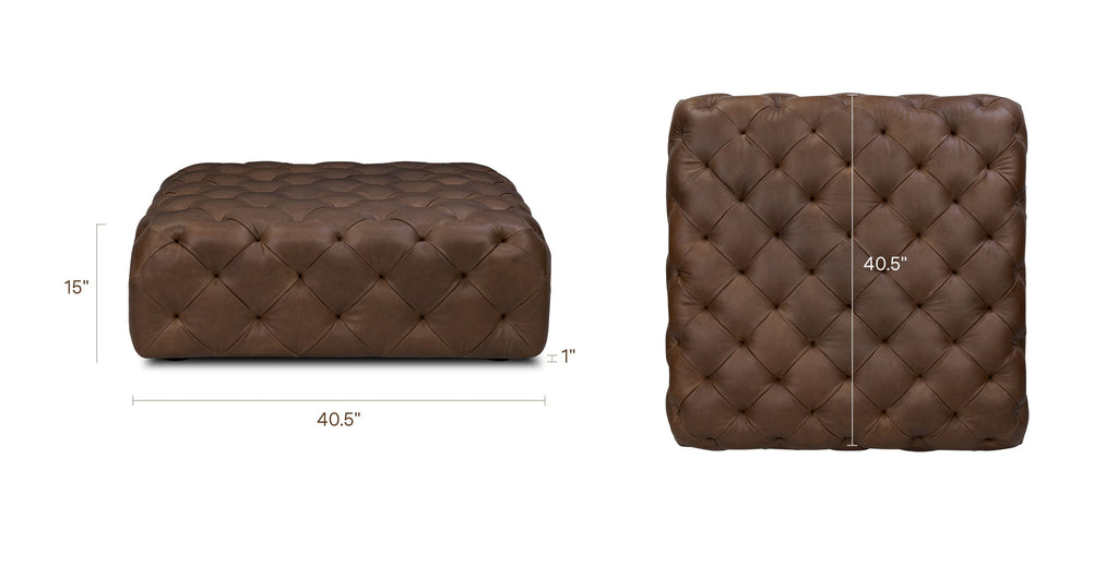 Turin Leather Ottoman
