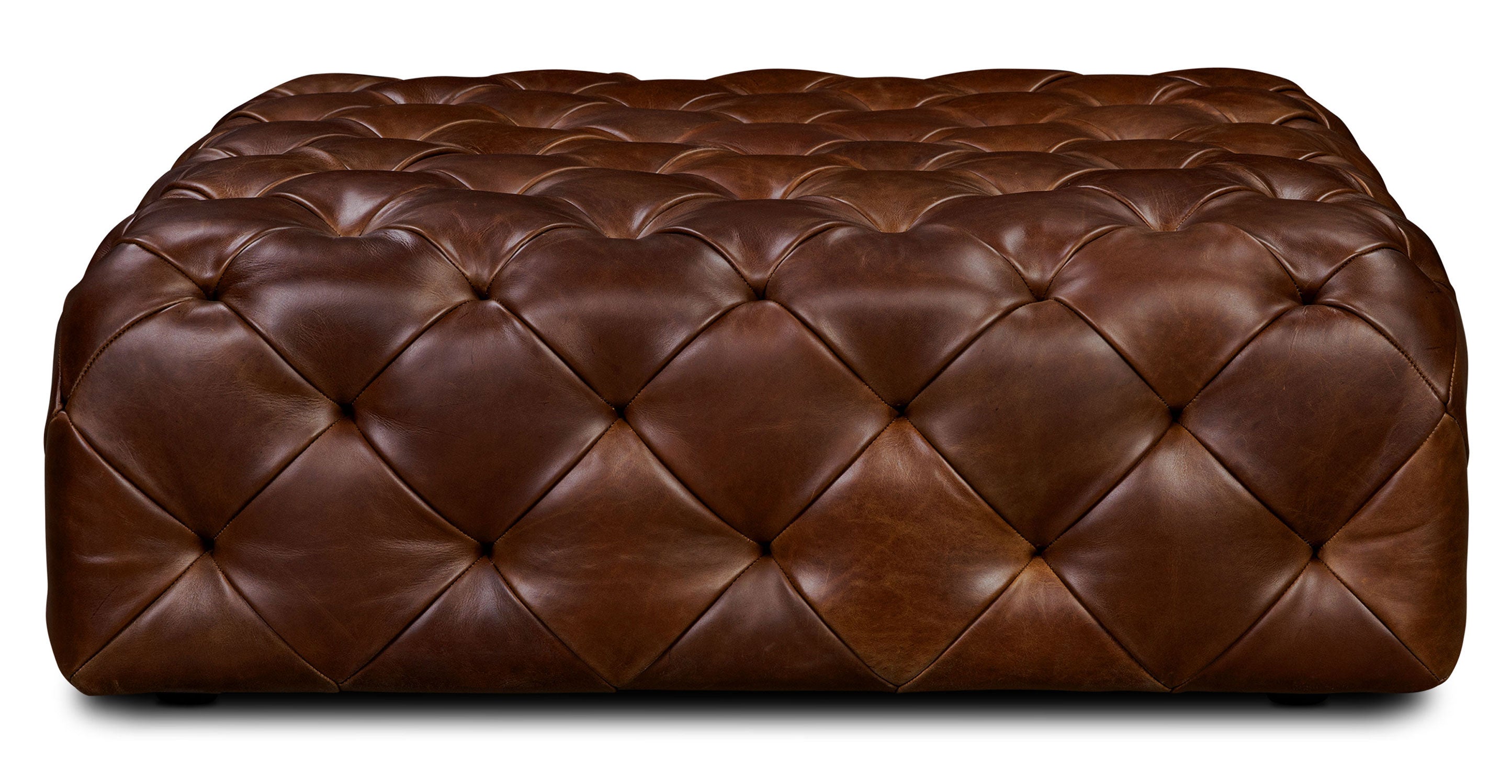 Turin Leather Ottoman