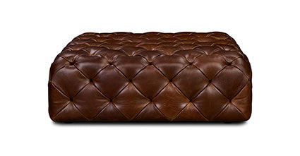 Turin Leather Ottoman