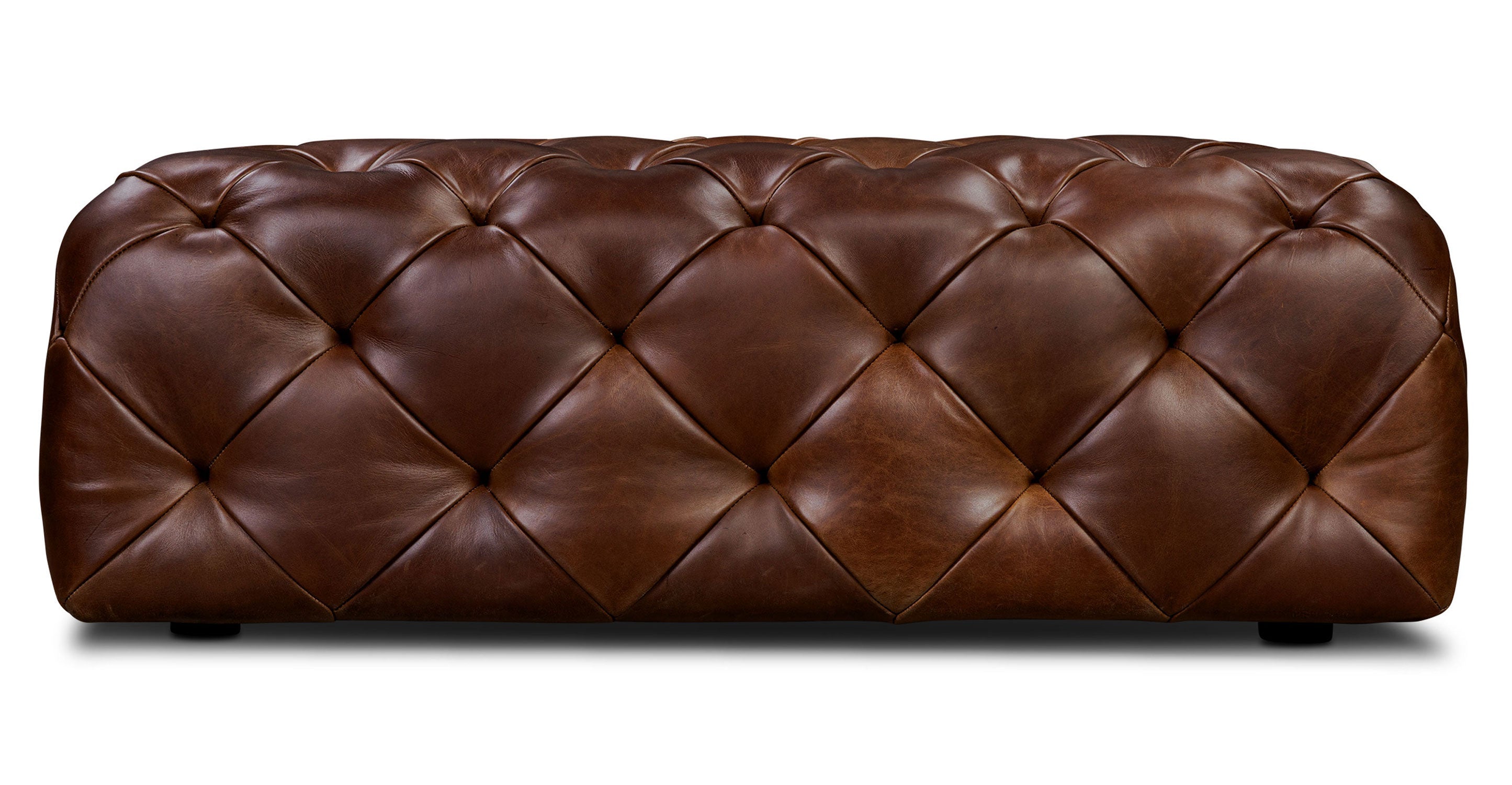Turin Leather Ottoman