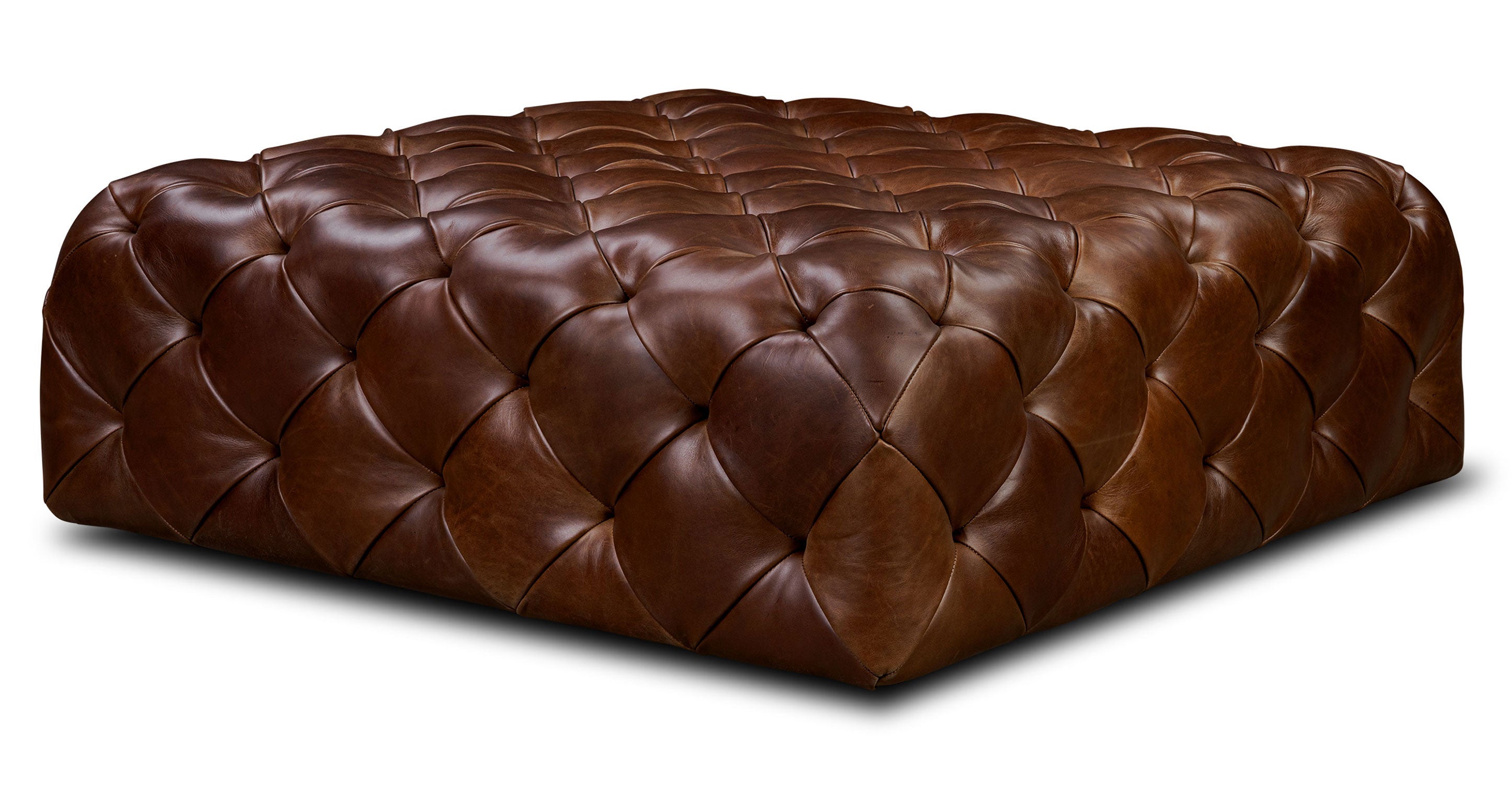 Turin Leather Ottoman