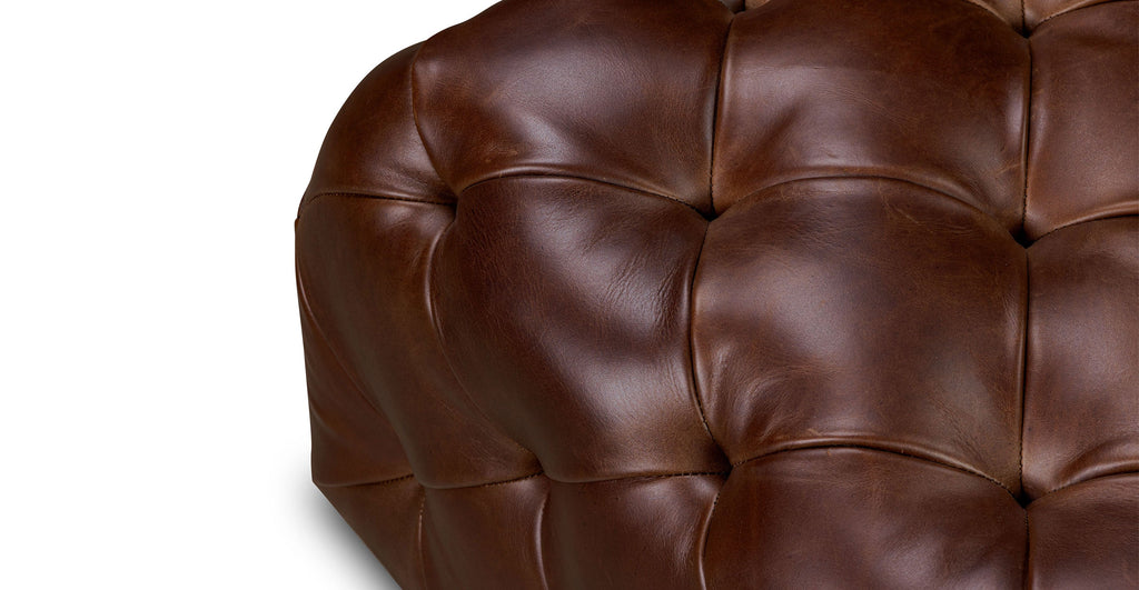 Turin Leather Ottoman
