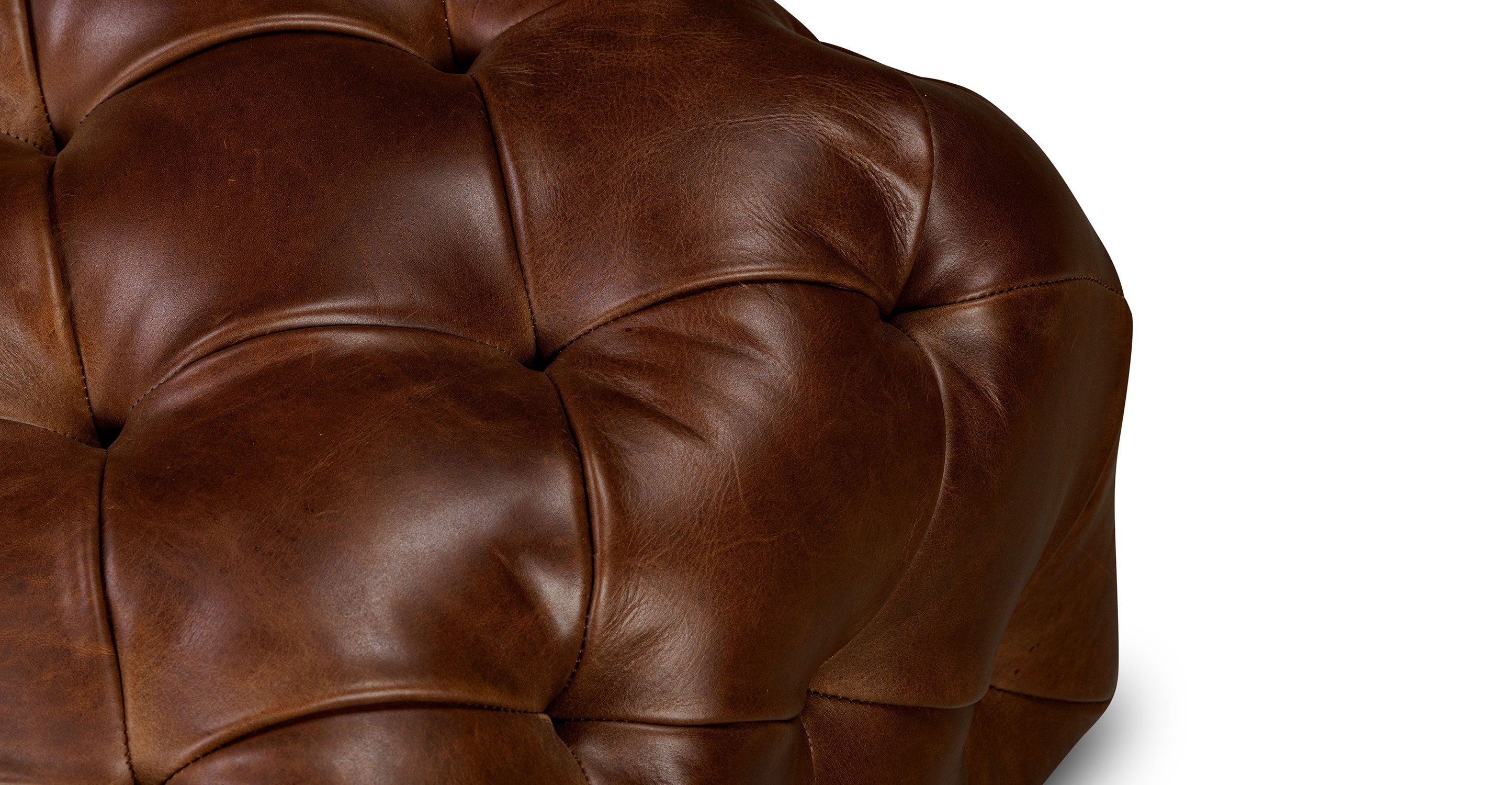 Turin Leather Ottoman