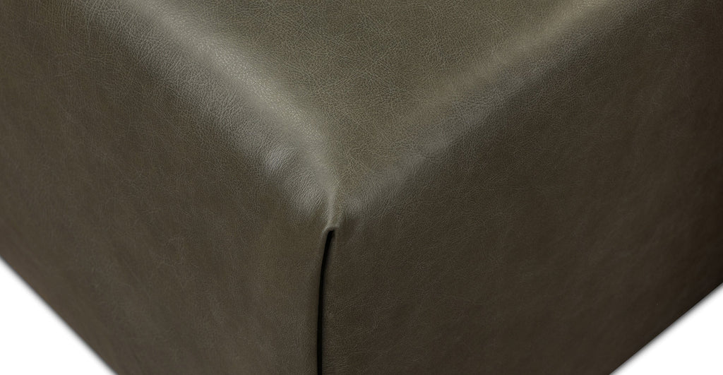 Jarmo Leather Ottoman with Walnut Table