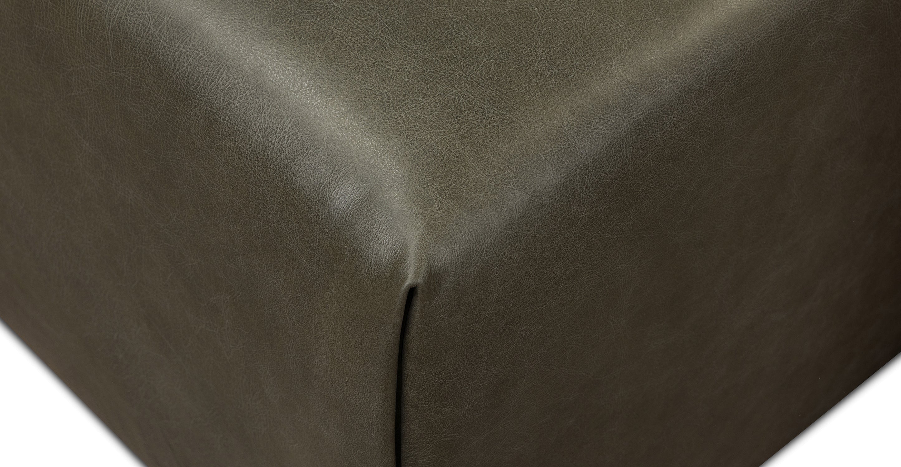 Jarmo Leather Ottoman with Walnut Table